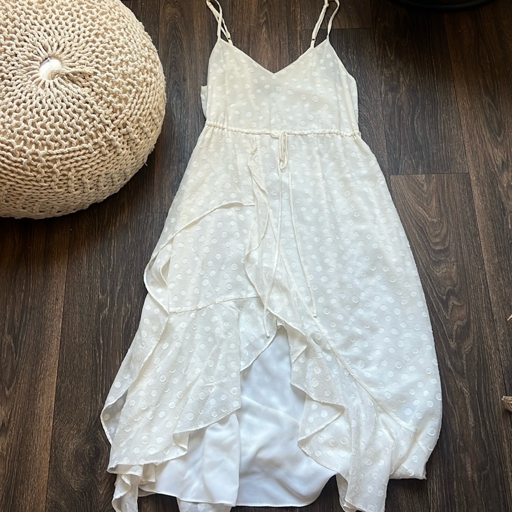 FiveSeventyFive Polka Dot White Dress